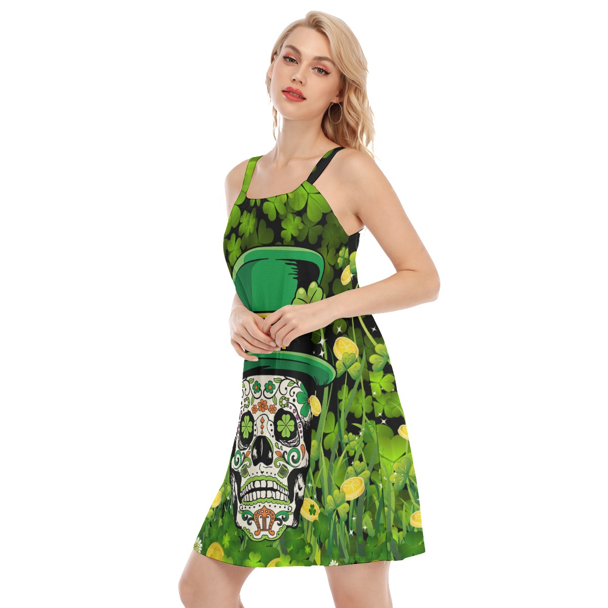Goth Patrick Day Green Cami Dress