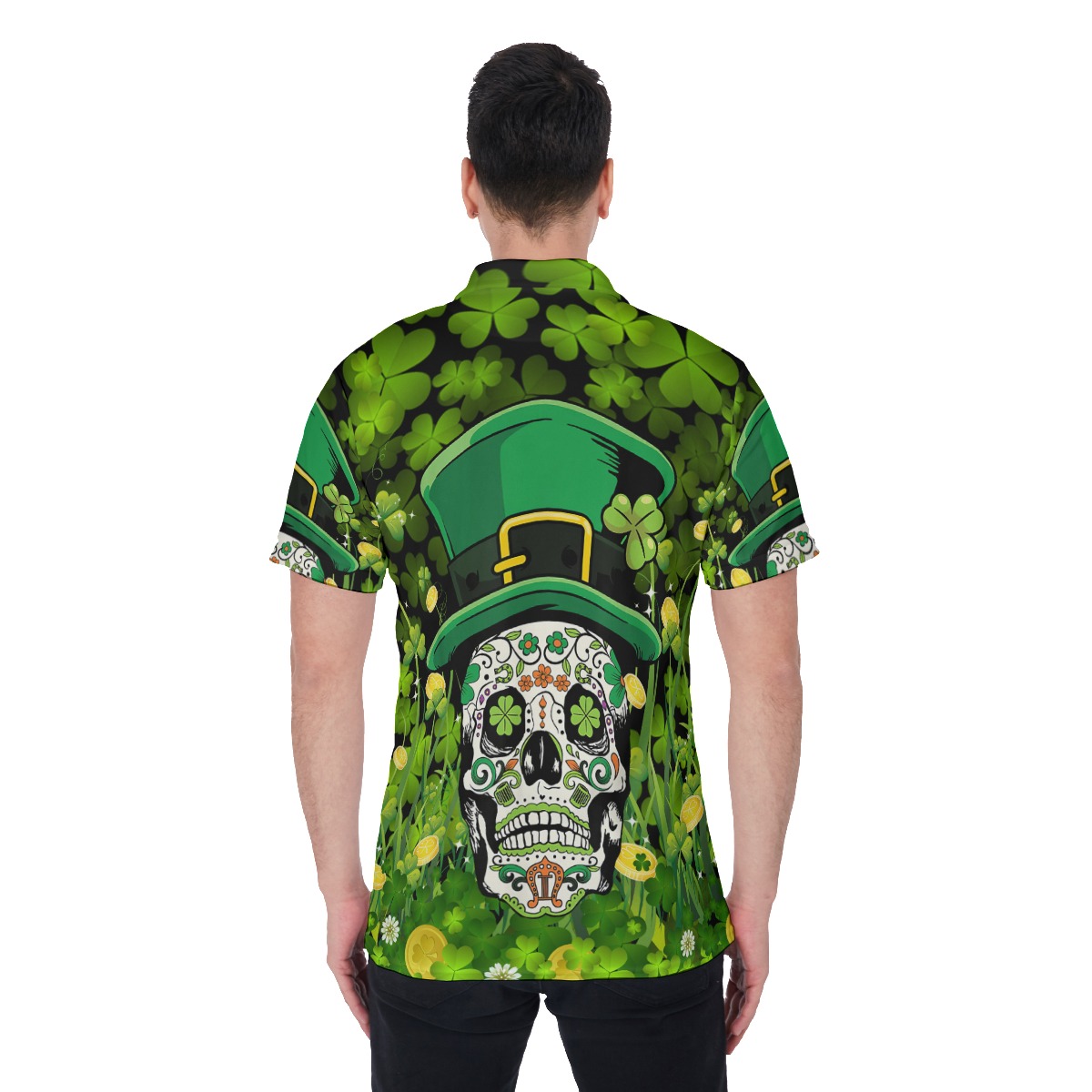 Skull Patrick Day Men's Polo Shirt