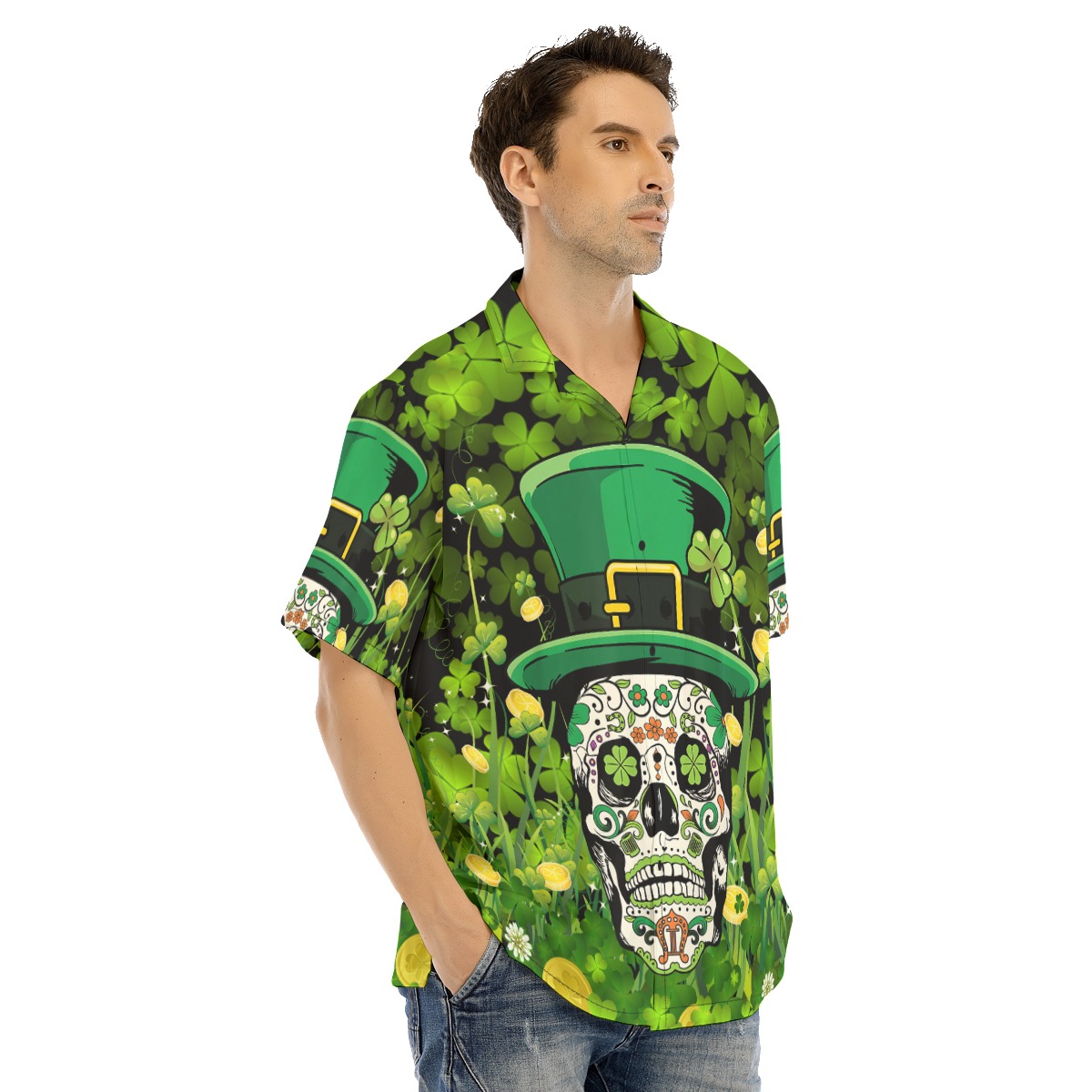 Goth Patrick's Day Men Hawaiian Shirt