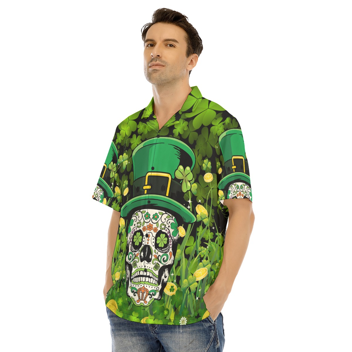 Goth Patrick's Day Men Hawaiian Shirt