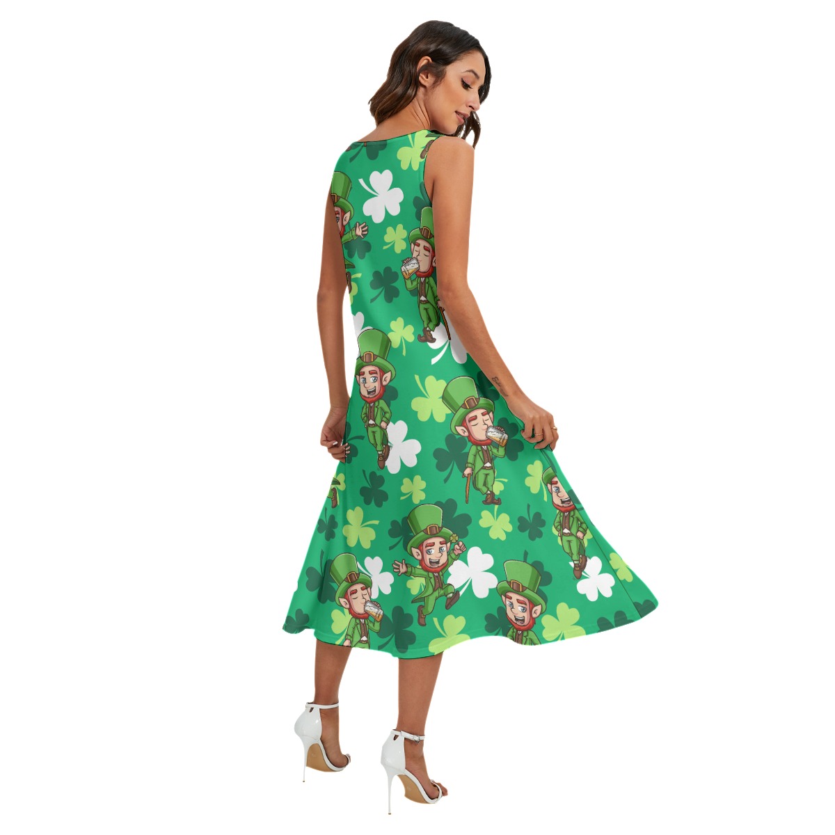 St Patrick Day Lucky Charm Hawaiian Dress For Women