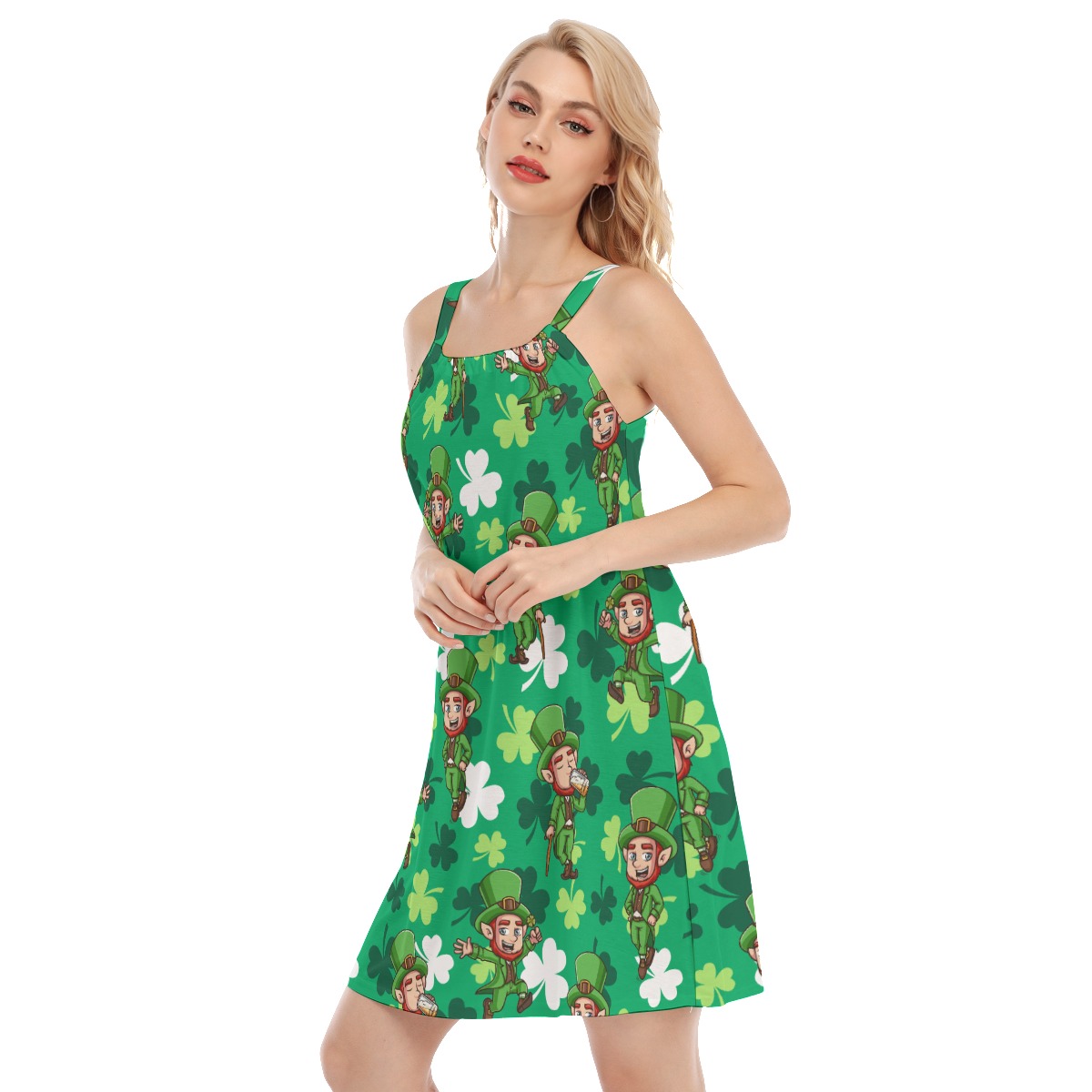 Women's St Patrick Day Outfit Hawaiian Dress