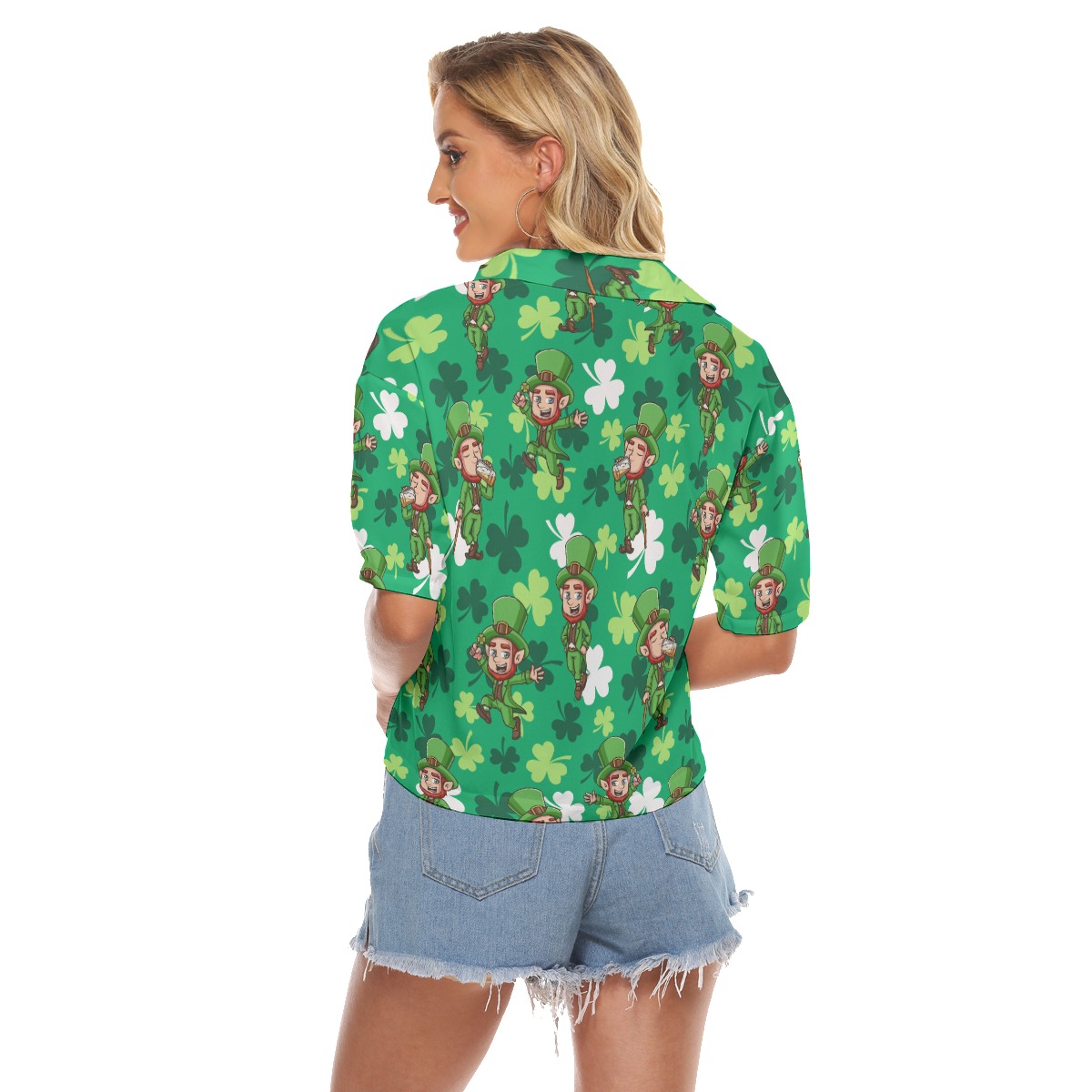 St Patrick Tropical Hawaiian Cropped Shirt
