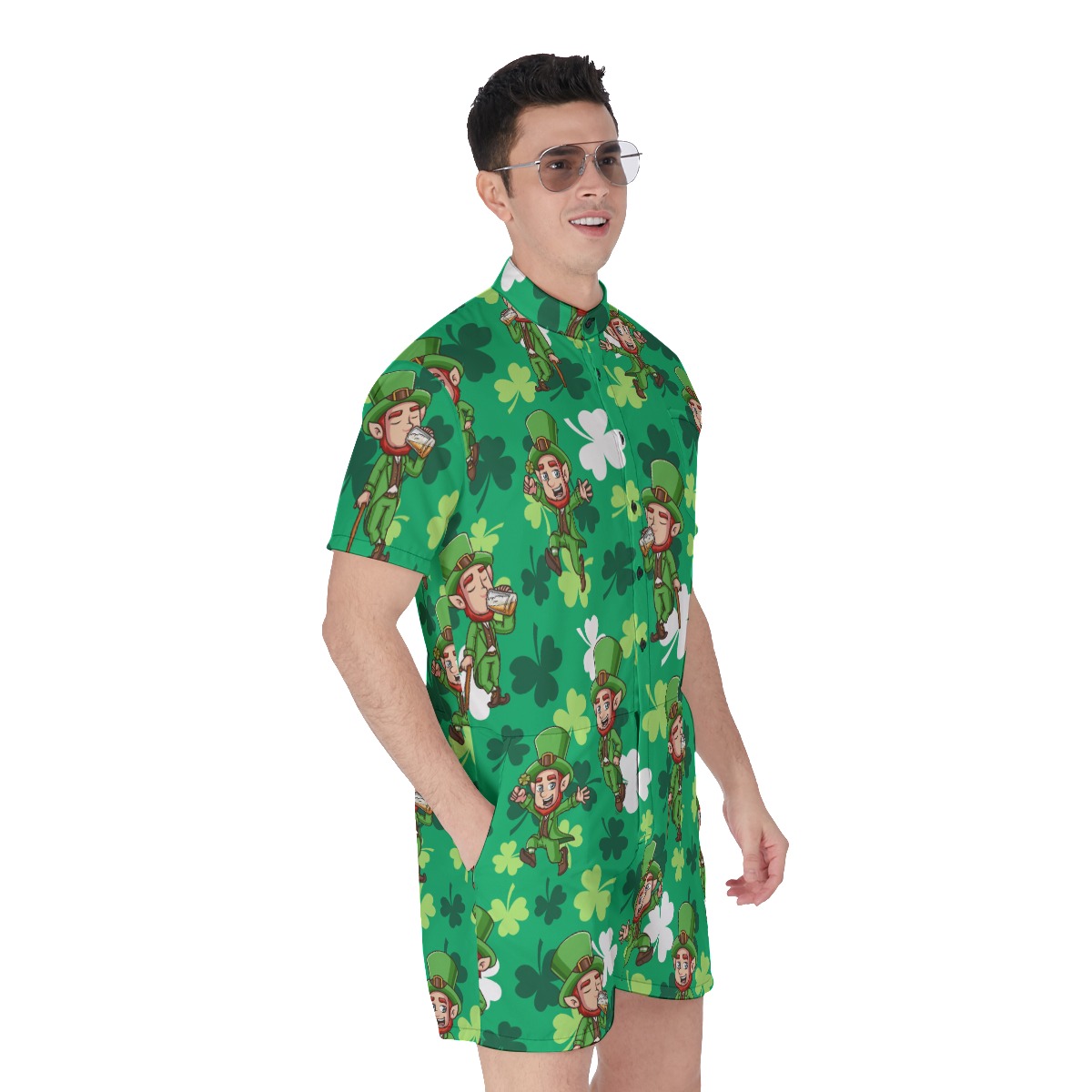 St Patrick Hawaiian Romper For Men