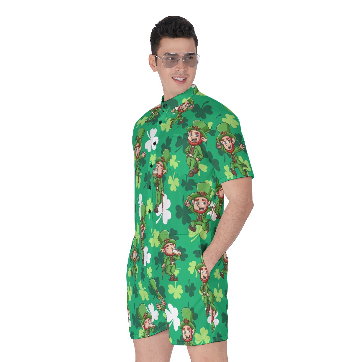 St Patrick Hawaiian Romper For Men