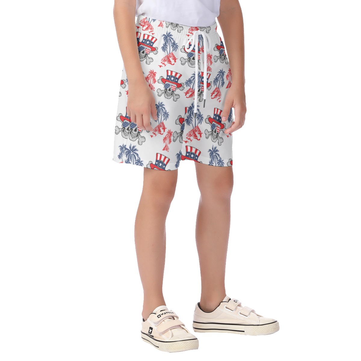 Goth Patriotic Kid's Beach Shorts