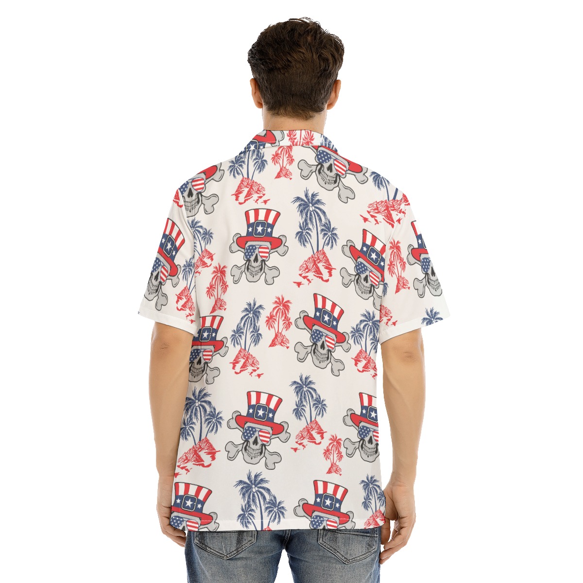Goth Patriotic Hawaiian Shirt