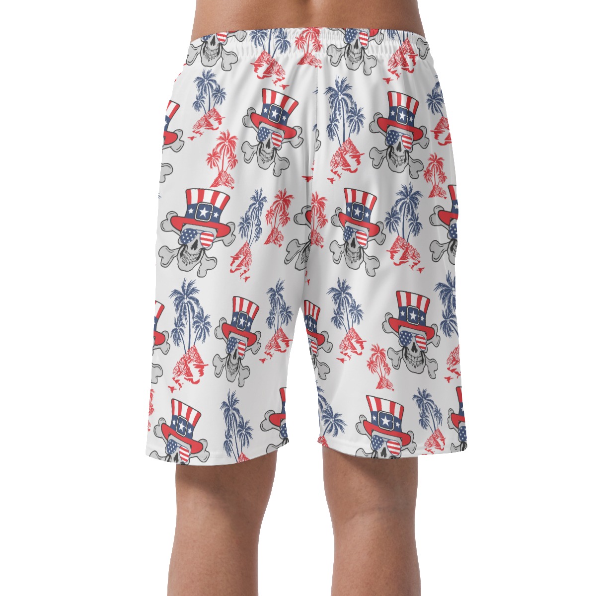 Goth Patriotic Men's Hawaiian Casual Shorts