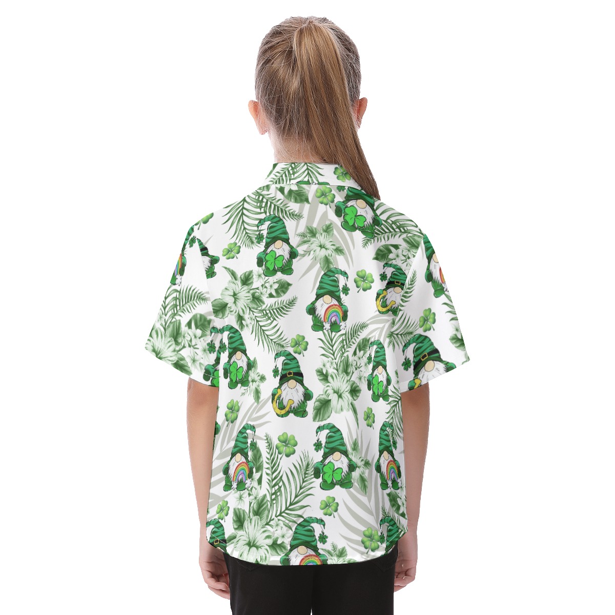 St. Patrick's Day Aloha Button Up Shirt For Kids