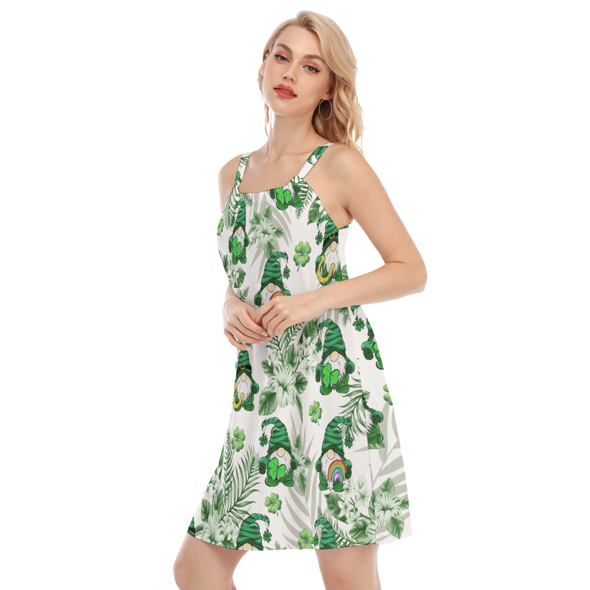 St. Patrick's Day Gnome Women's Hawaiian Dress