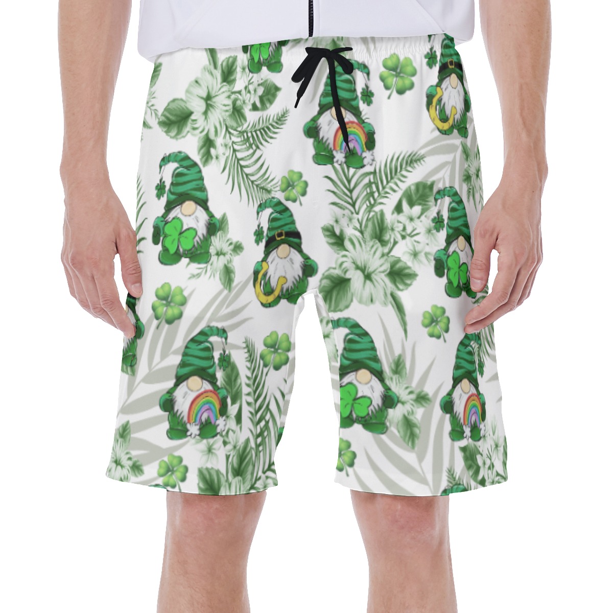 Men's Gnome St Patrick's Day Tropical Swimwear - variant image 1