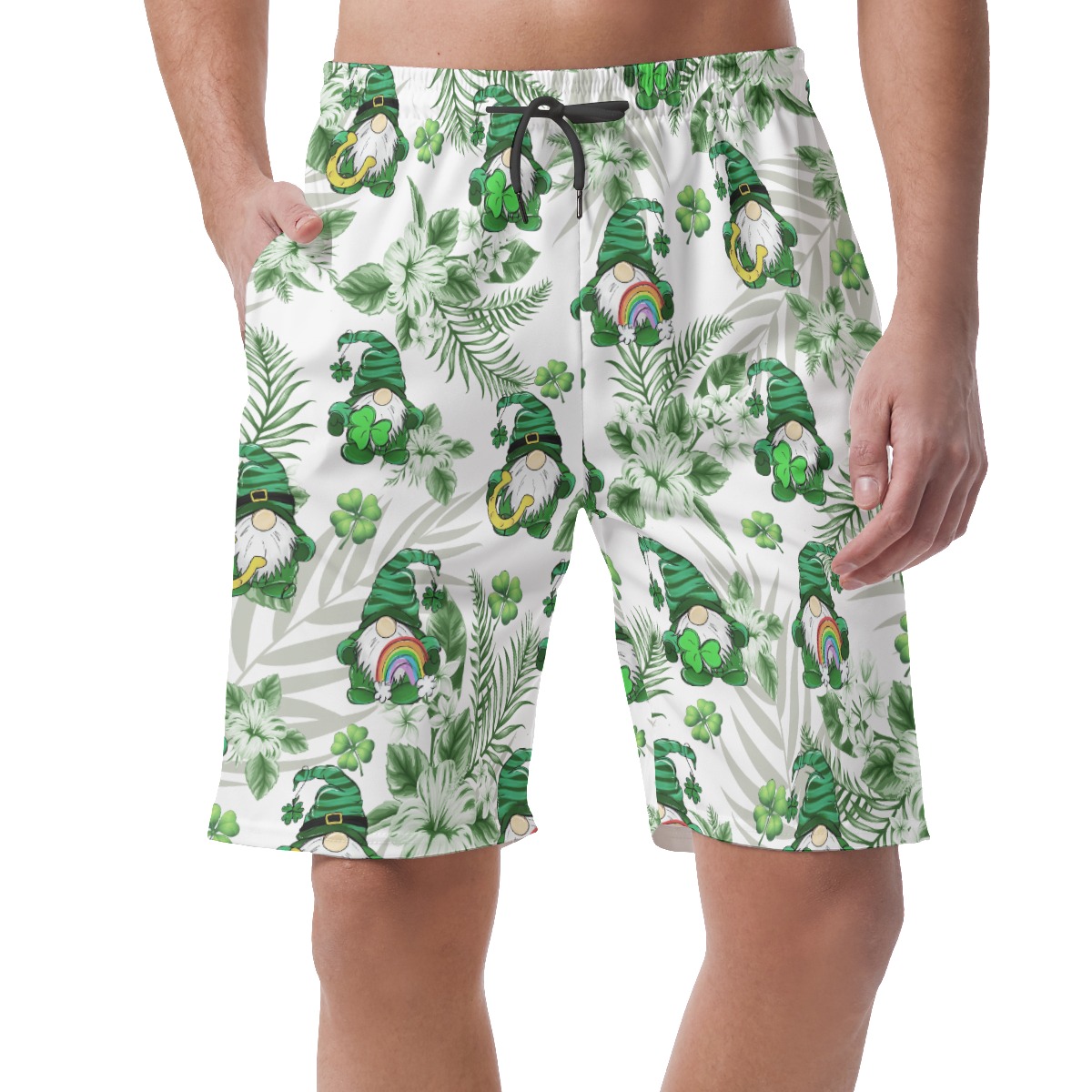 Tropical Gnome Happy St. Patrick's Day Shorts For Men - variant image 1