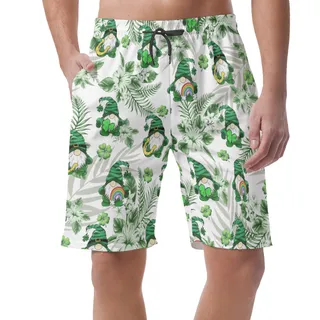 Tropical Gnome Happy St. Patrick's Day Shorts For Men