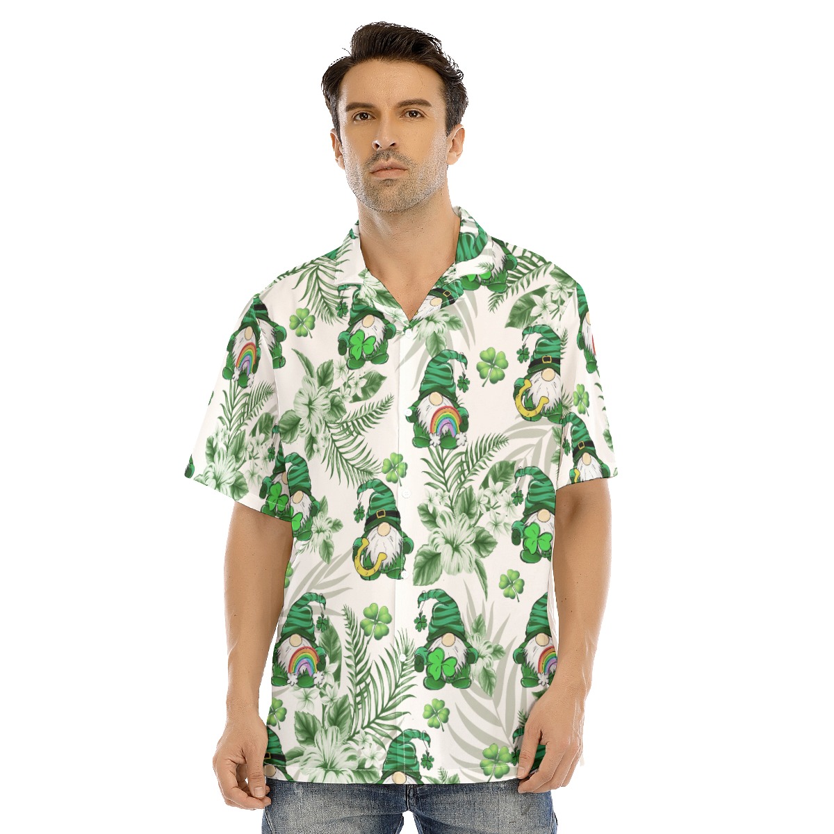 Men's Gnome St. Patrick's Day Hawaiian Shirt - variant image 1