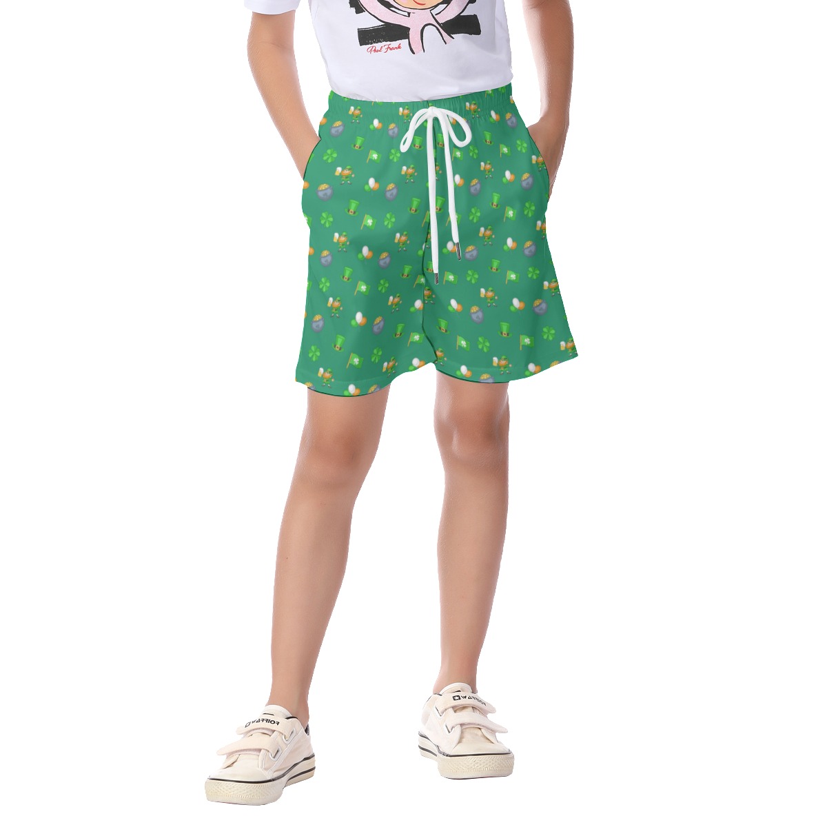 St Patrick Day Icon Kid's Hawaiian Shorts - variant image 1