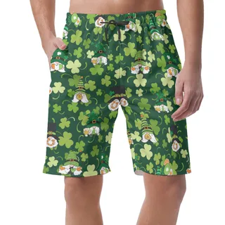 Gnome St Patrick Day Men's Hawaiian Shorts