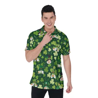 Patrick Day Lucky Gnome Men's Polo Shirt