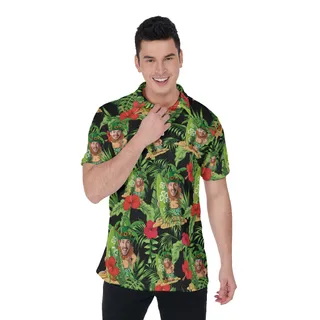 Patrick Day Custom Face Tropical Polo Shirt