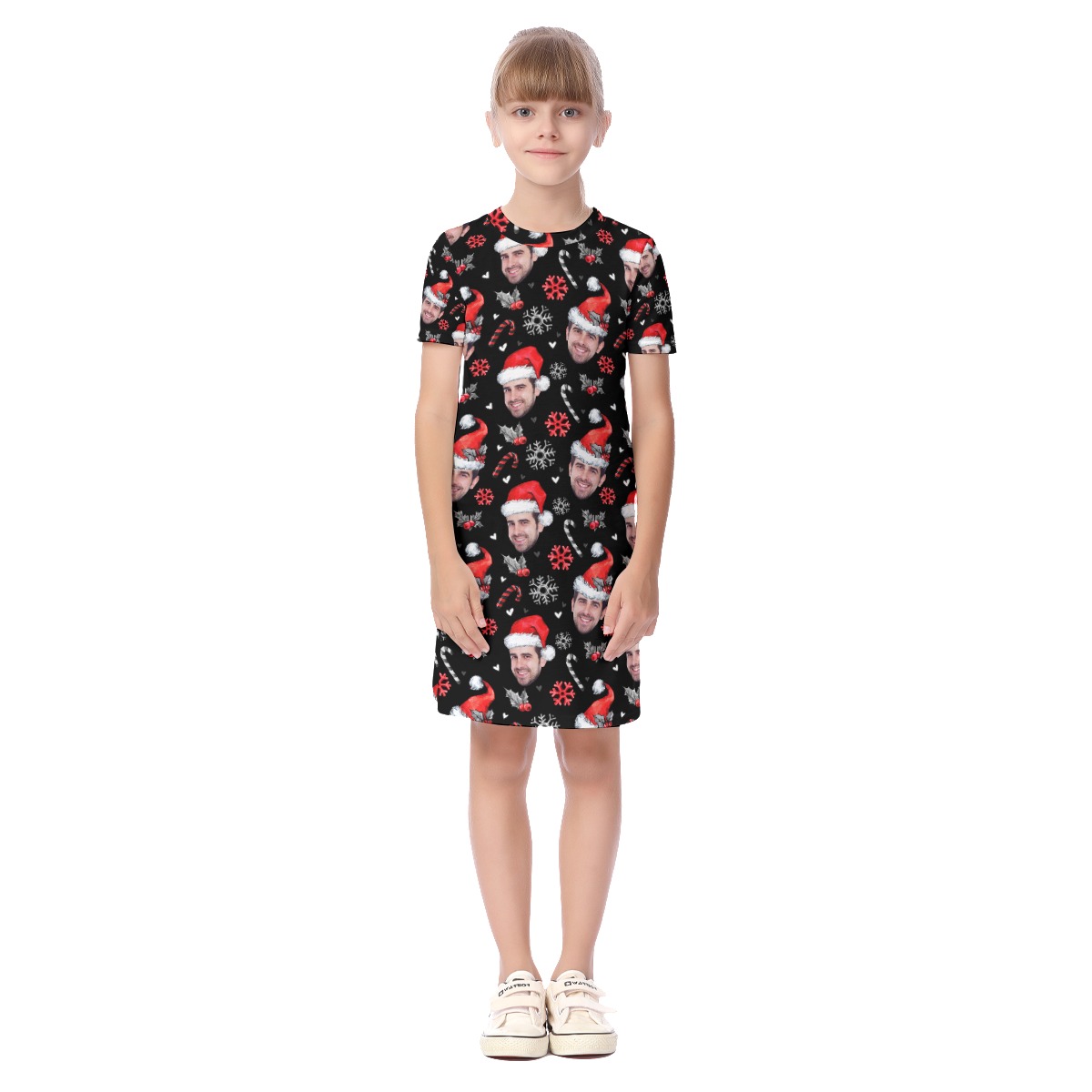 Girls' Christmas Dress With Custom Face - variant image 1