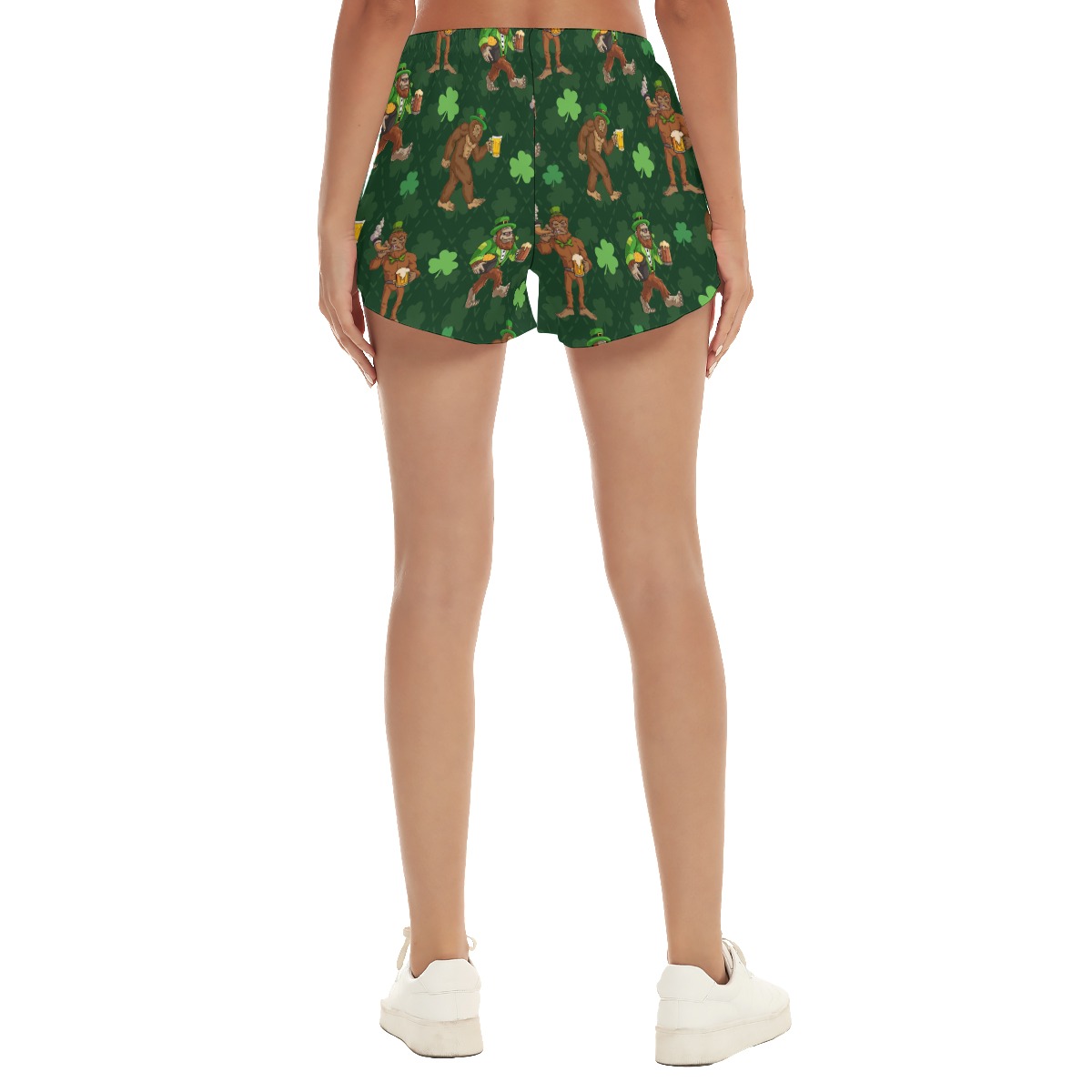 Bigfoot St Patrick Hawaiian Beach Shorts For Women