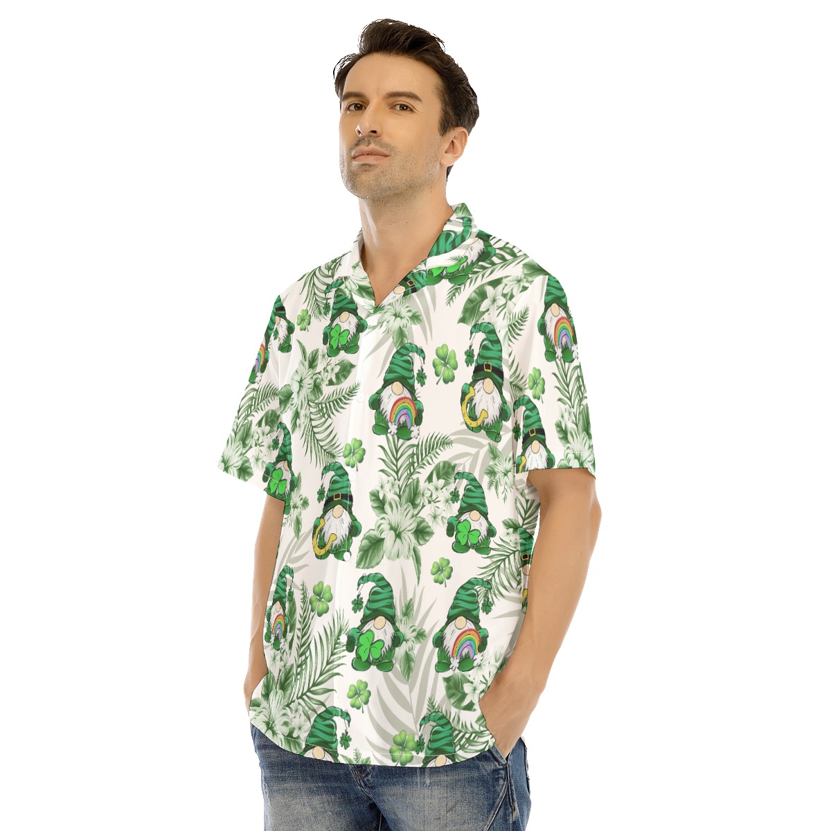 Men's Gnome St. Patrick's Day Hawaiian Shirt