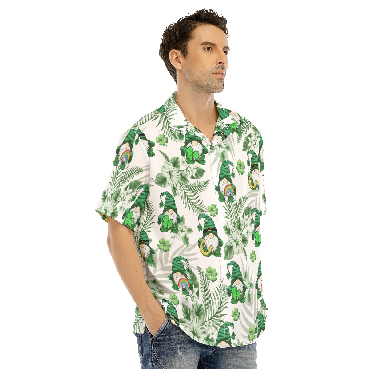 Men's Gnome St. Patrick's Day Hawaiian Shirt