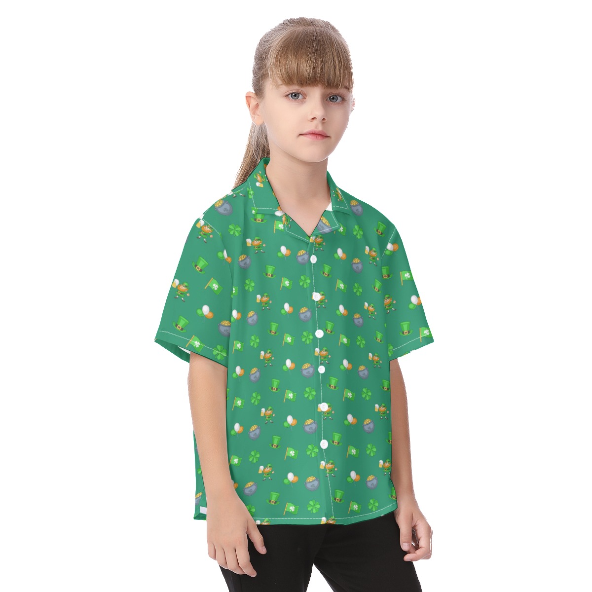 St Patrick Day Icon Hawaiian Shirt For Kid