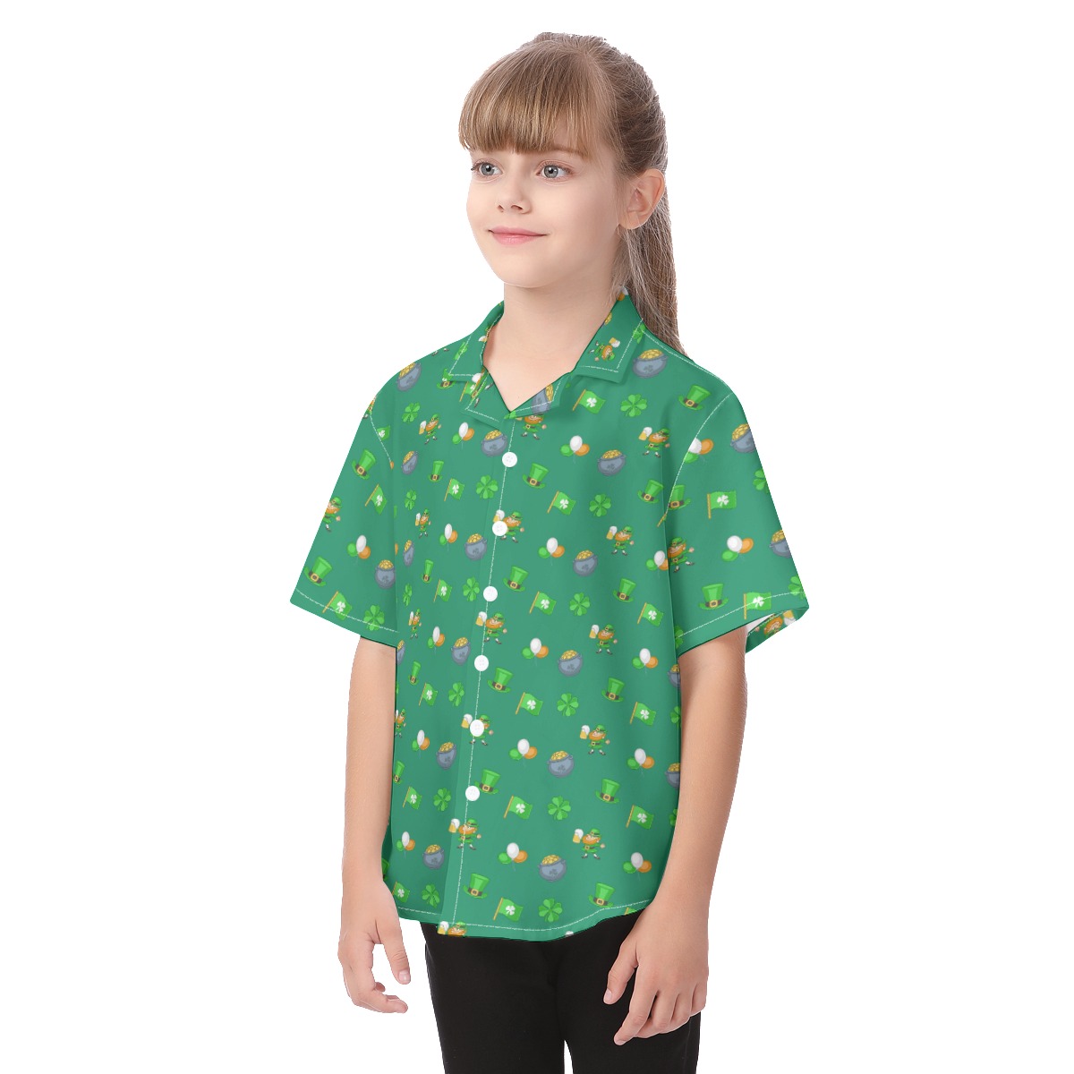 St Patrick Day Icon Hawaiian Shirt For Kid