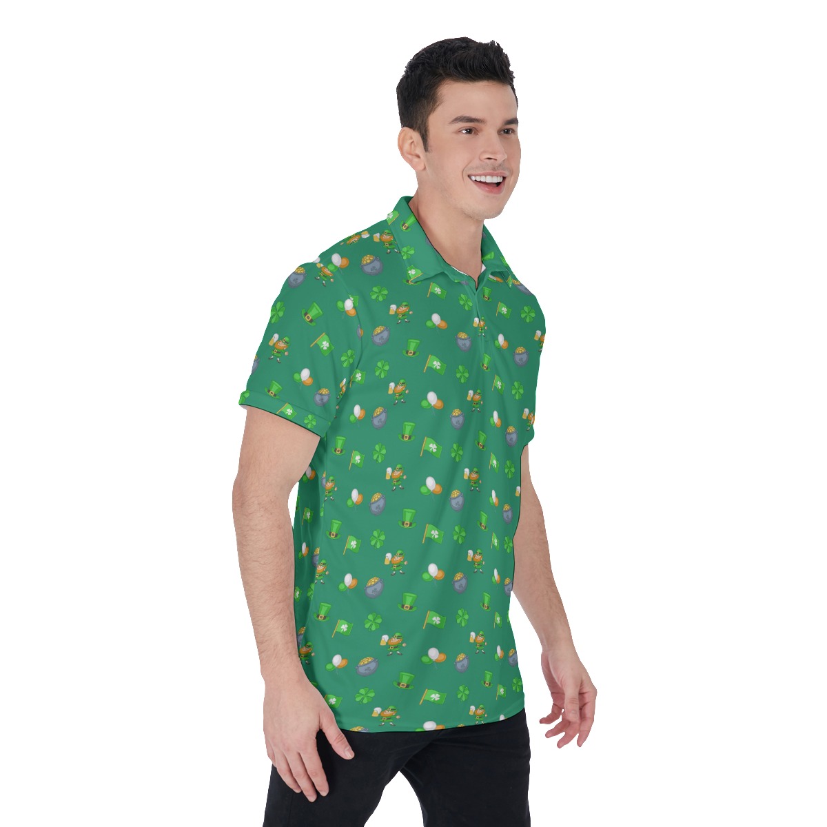 St Patrick Day Logo Polo Shirt For Men