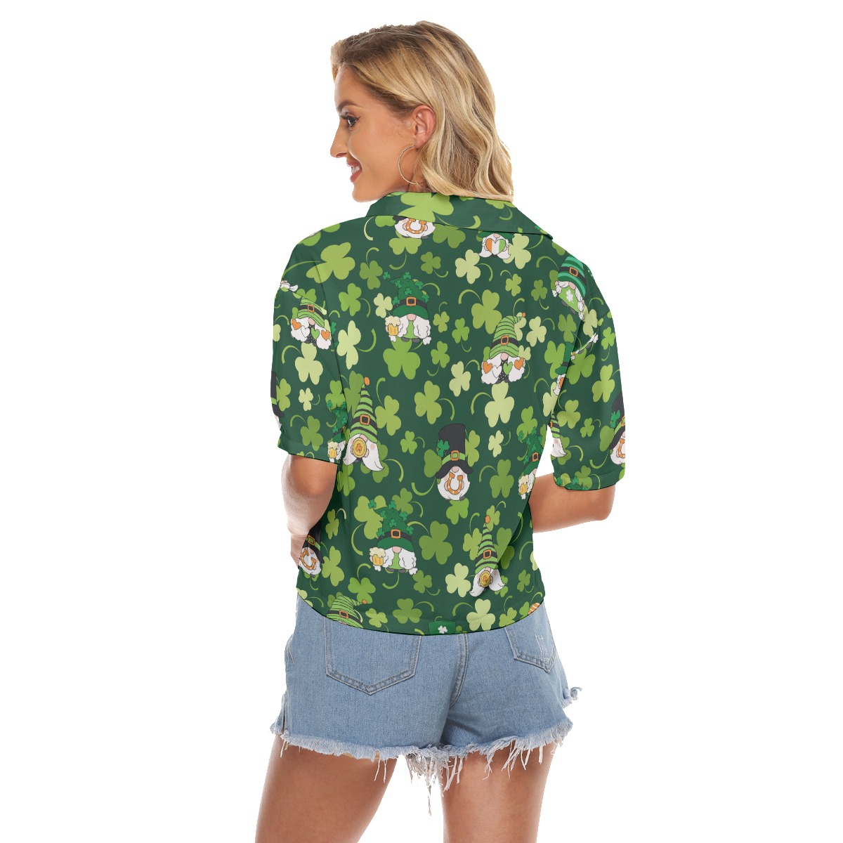Happy Patrick Day Gnome Crop Top For Women