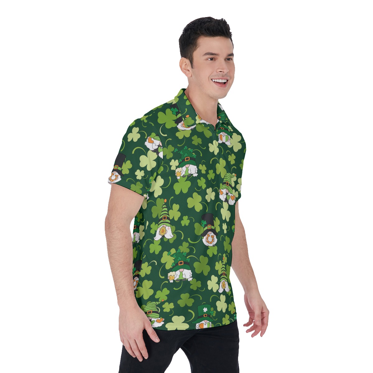 Patrick Day Lucky Gnome Men's Polo Shirt