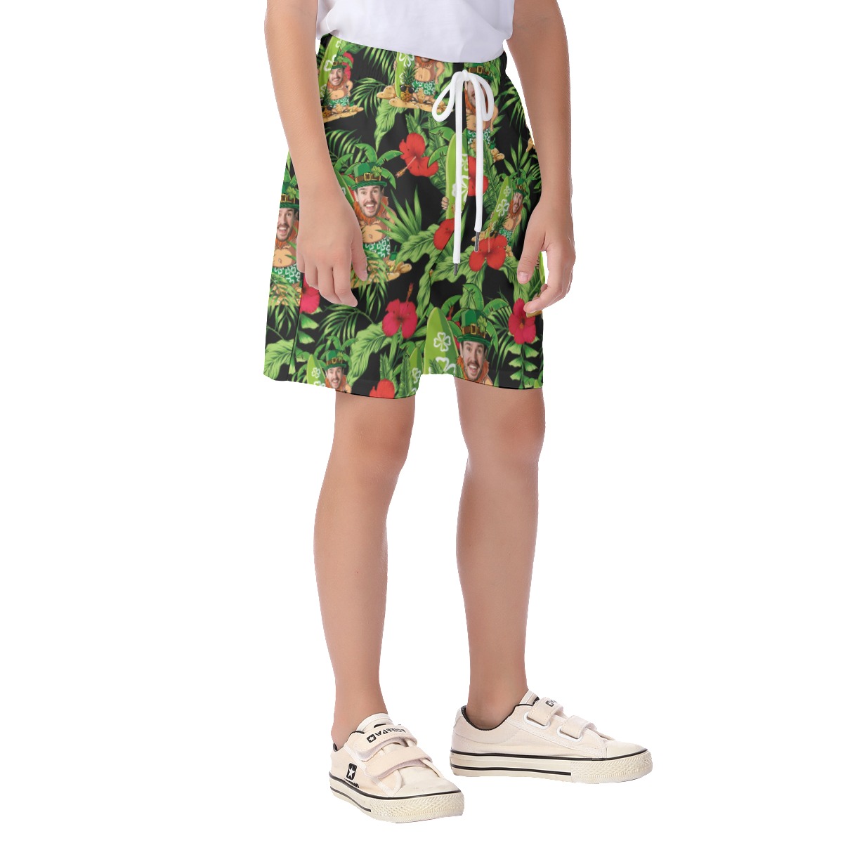 Custom Face Hawaiian Shorts For Patrick Day