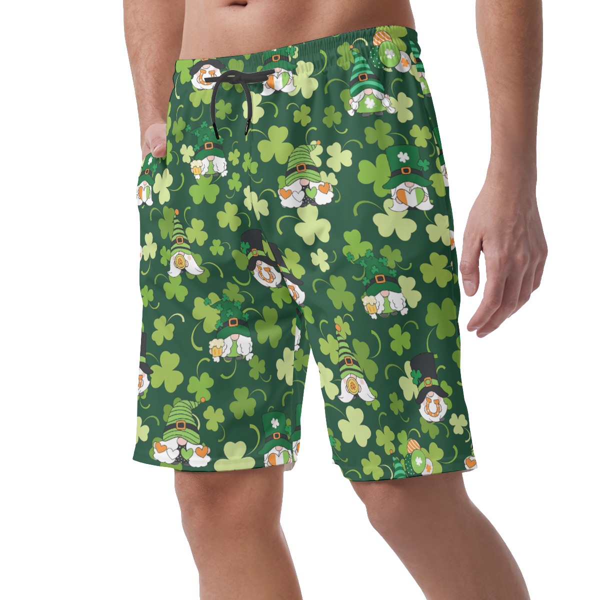 Gnome St Patrick Day Men's Hawaiian Shorts