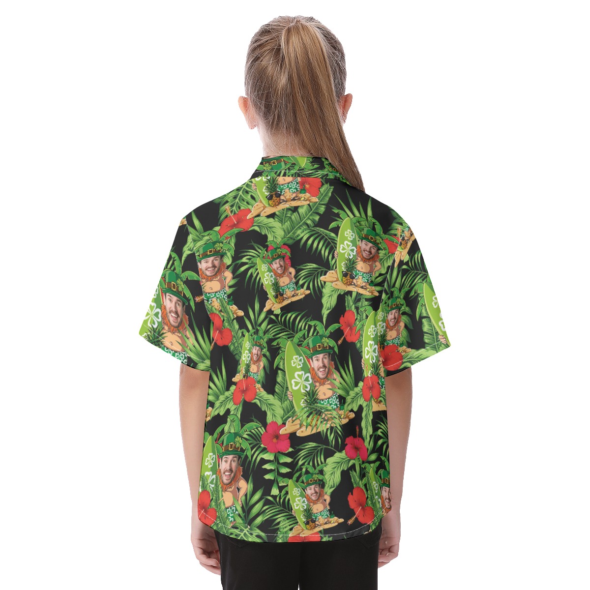 Custom Face Patrick Day Kid's Hawaiian Shirt