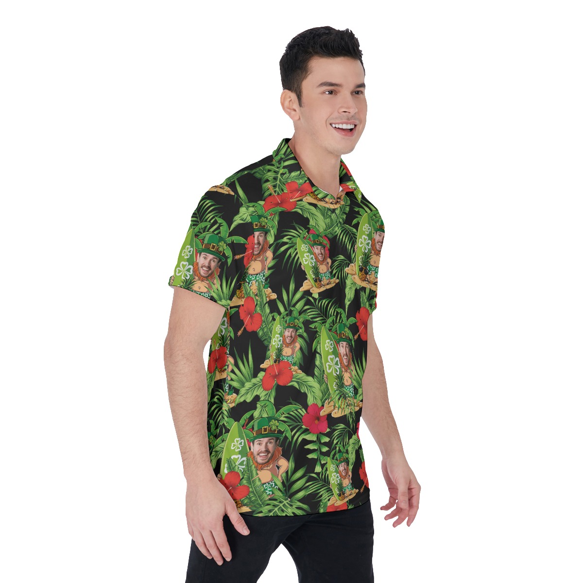 Patrick Day Custom Face Tropical Polo Shirt