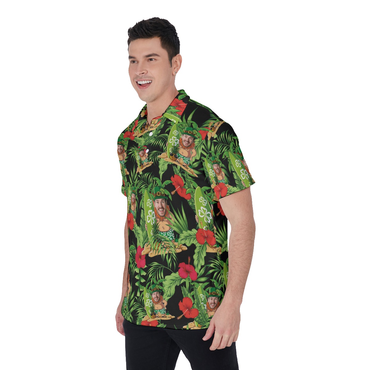 Patrick Day Custom Face Tropical Polo Shirt