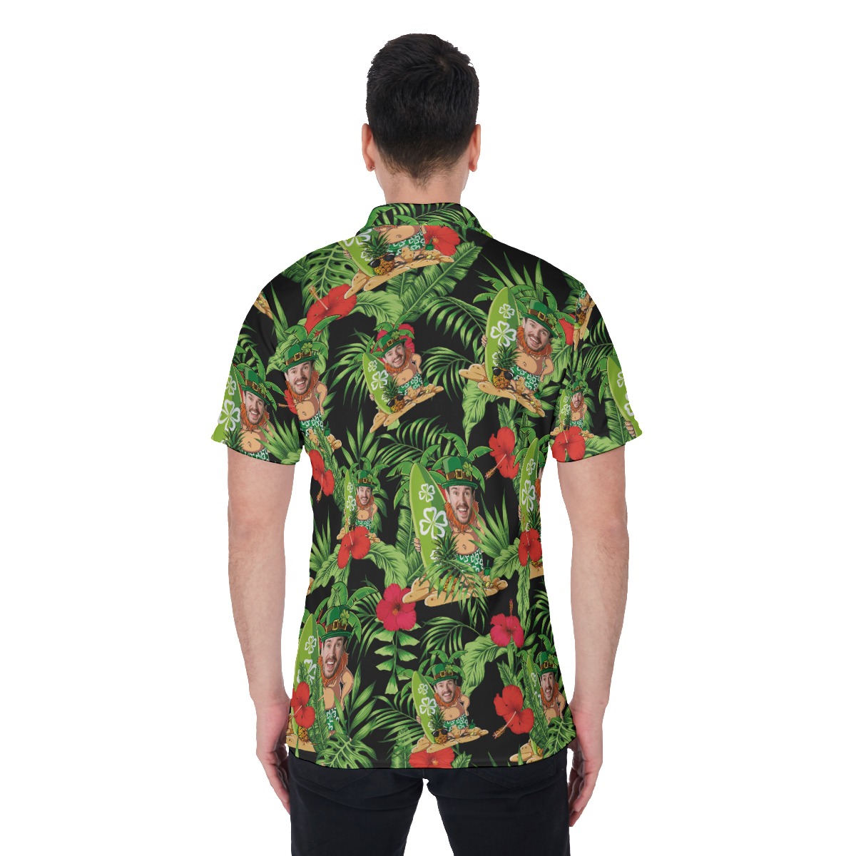 Patrick Day Custom Face Tropical Polo Shirt
