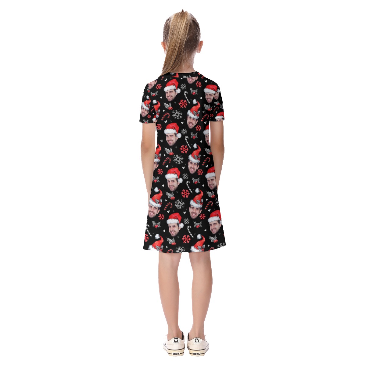 Girls' Christmas Dress With Custom Face