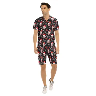 Men's All Over Print Christmas Hawaiian Shirt Custom Face