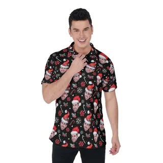 Men's Hawaiian Shirt Polo Custom Face