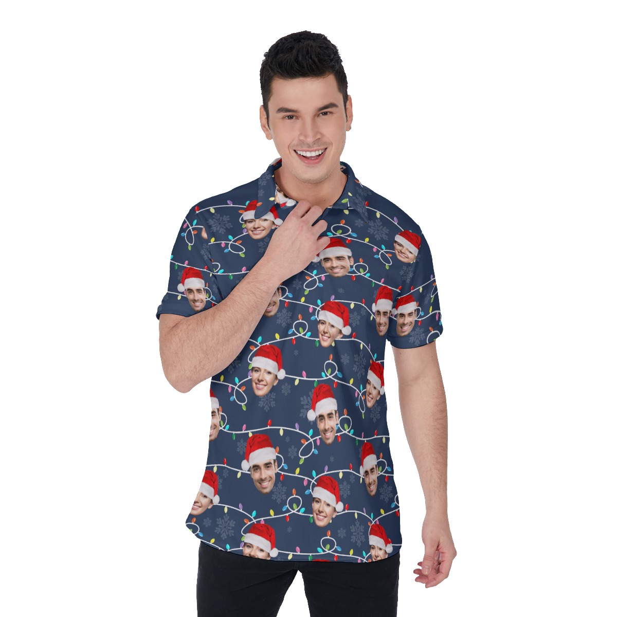 Christmas Hawaiian Shirt With Custom Face For Men - variant image 1