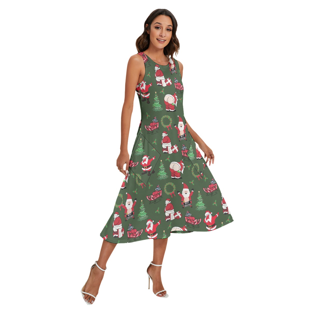 Naughty Santa Hawaiian Dress For Women - variant image 1