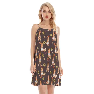 Gnomies Thanksgiving Hawaiian Dress For Women