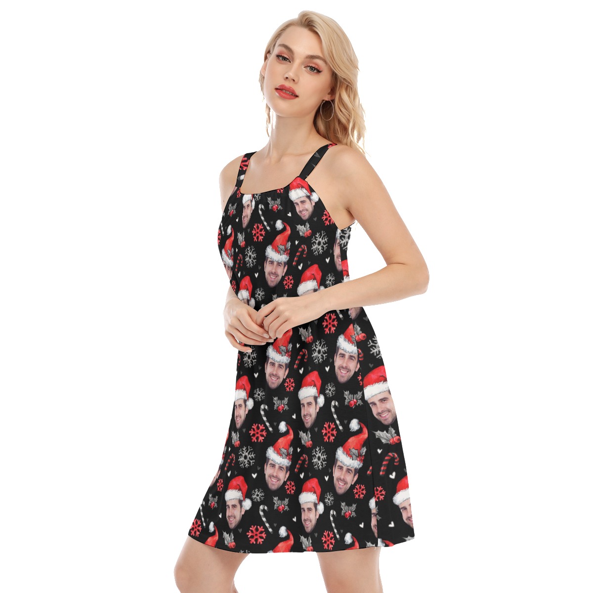 Custom Face Christmas Hawaiian Dress For Women
