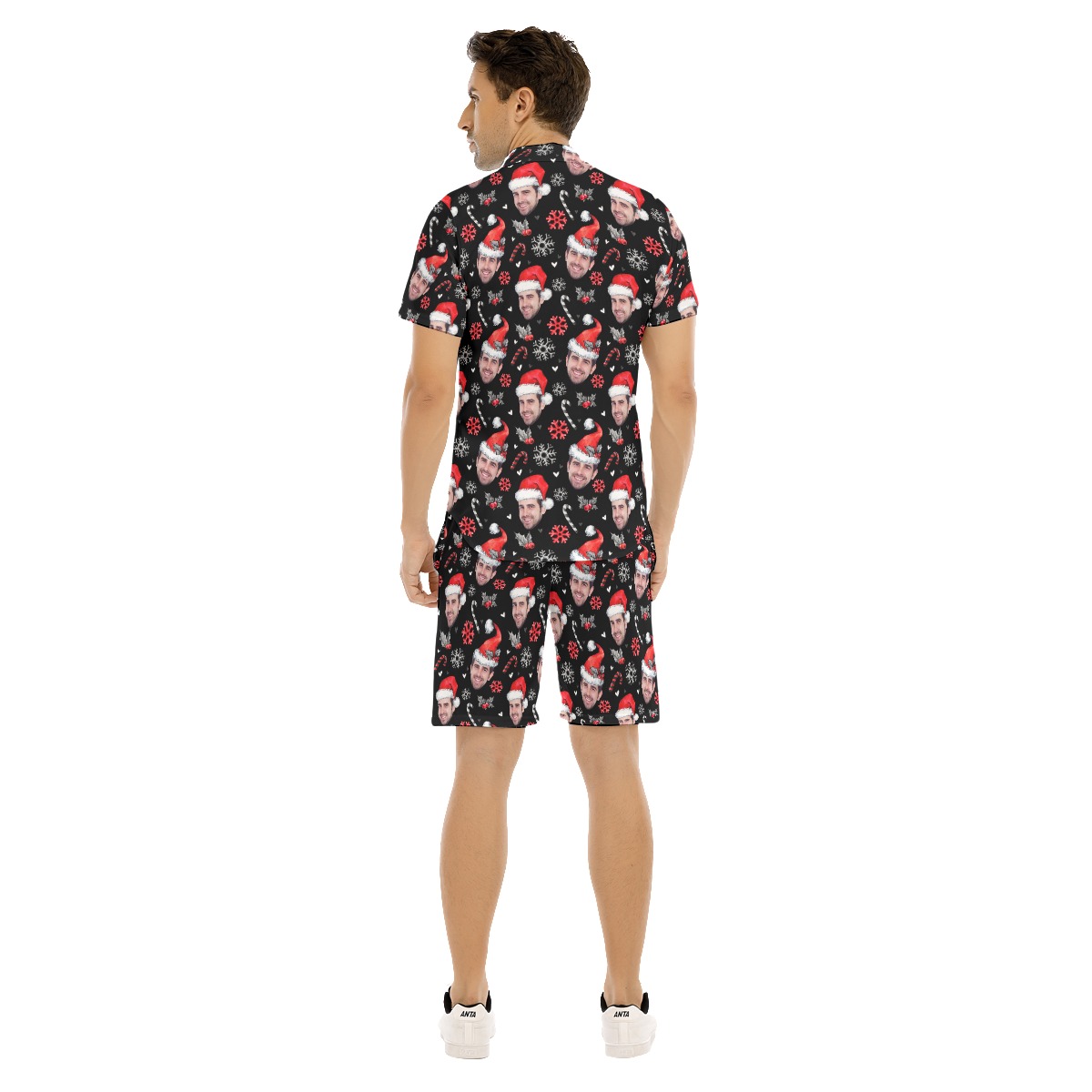 Men's All Over Print Christmas Hawaiian Shirt Custom Face