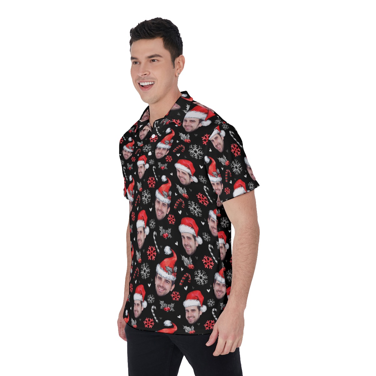 Men's Hawaiian Shirt Polo Custom Face