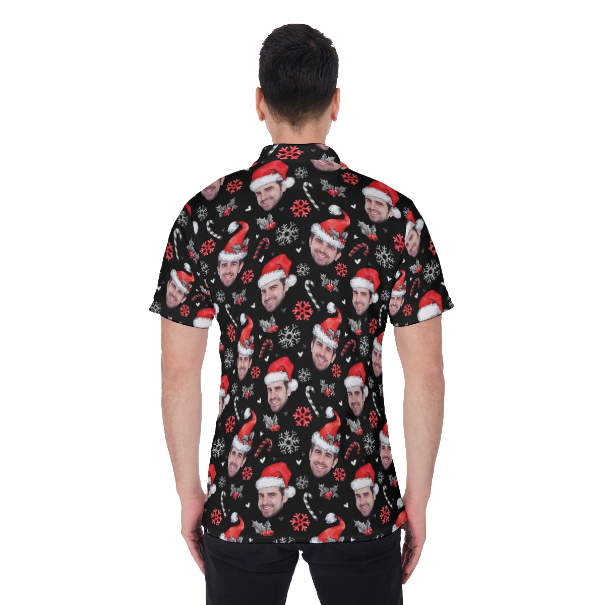 Men's Hawaiian Shirt Polo Custom Face