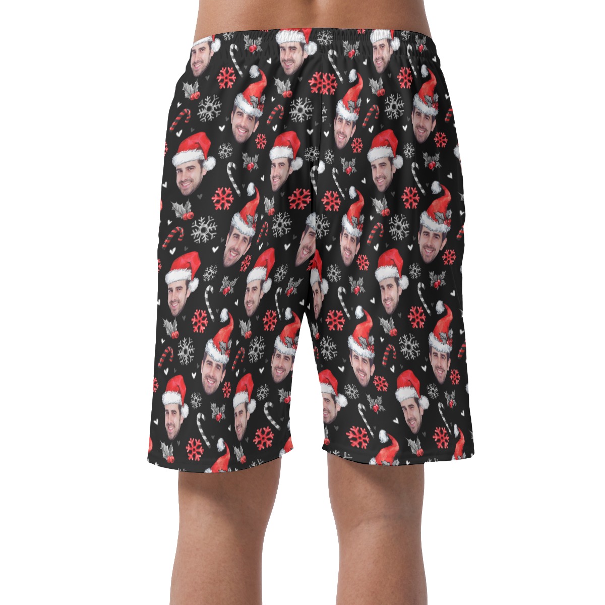 Christmas Men's Hawaiian Short Custom Face
