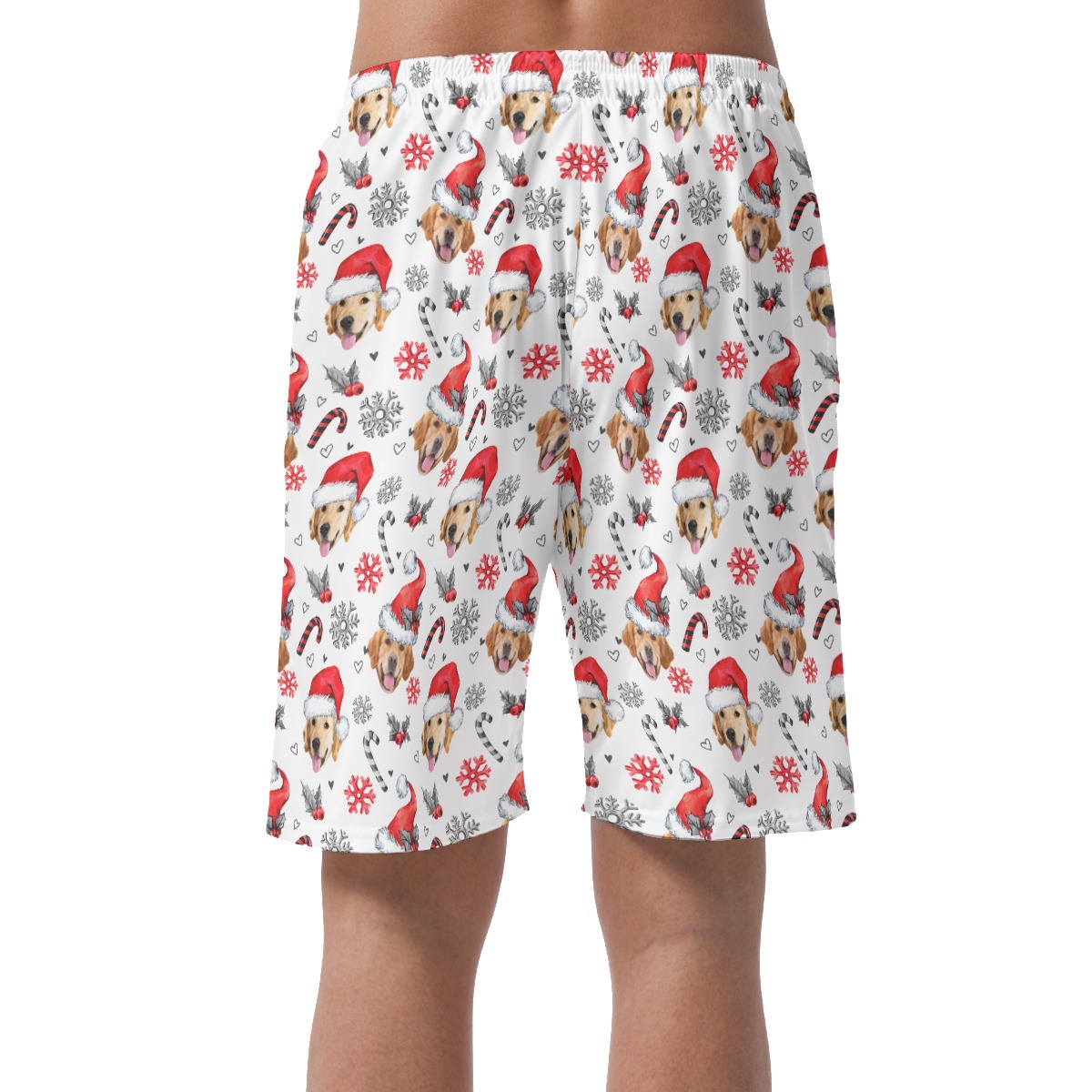Christmas Hawaiian Beach Shorts Custom Dog's Face