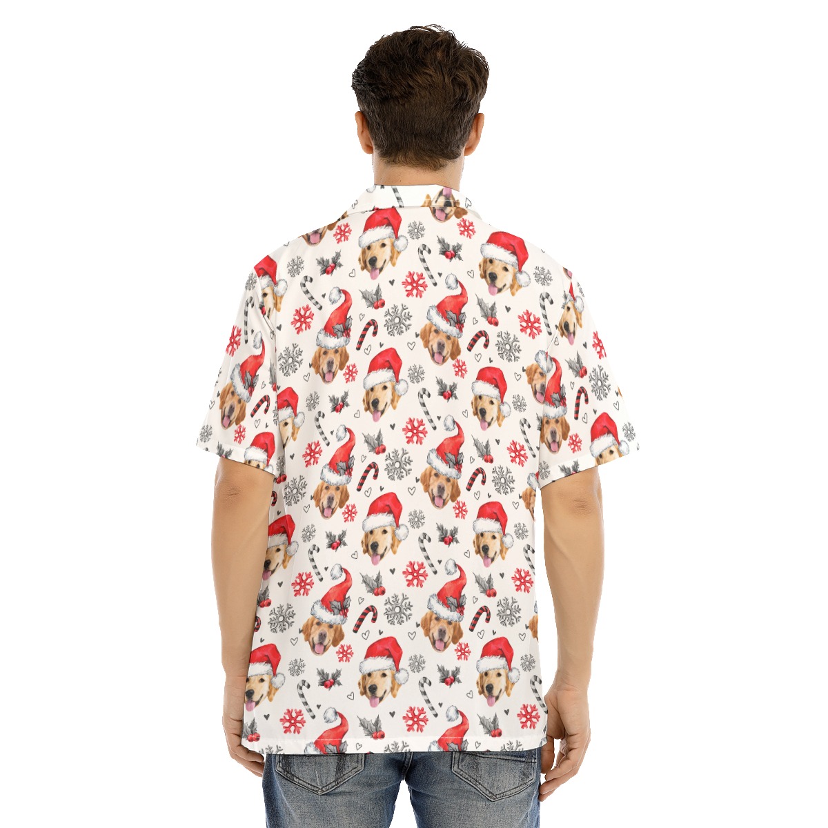 Christmas Hawaiian Shirt With Dog Face
